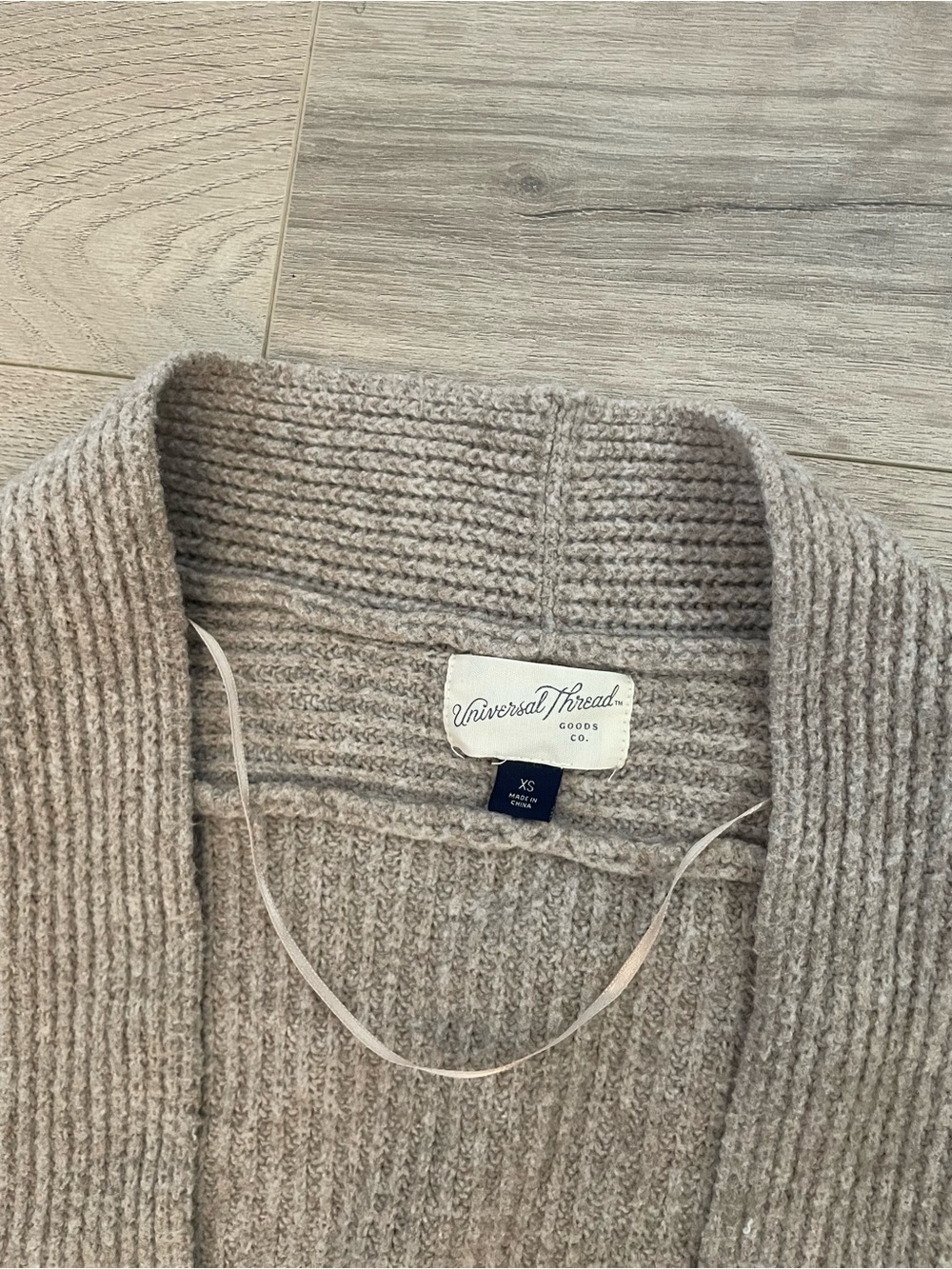 Open-Front Ribbed Long Cardigan - Picture 2 of 2